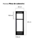 Mesa De Cabeceira Preta Cama Solteiro Quarto Sala 20cm