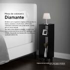 Mesa De Cabeceira Preta Cama Solteiro Quarto Sala 20cm Com Ro