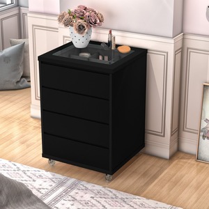 mesa-de-cabeceira-preta-decor-c-vidro-e-gaveta-colmeia-leroy-merlin