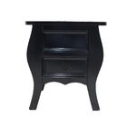 Mesa De Cabeceira Preto 2 Gavetas Mã³veis Zn