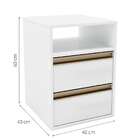 Mesa De Cabeceira Pux Calha 2 Gv Branca