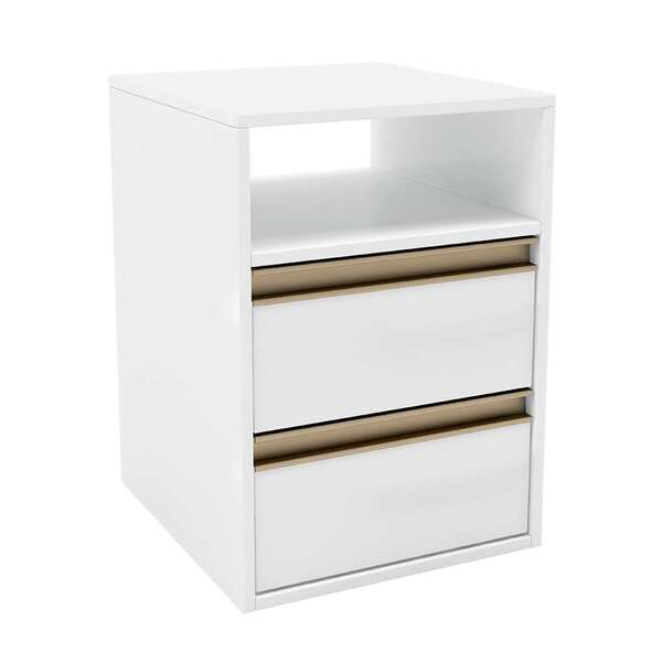 Mesa De Cabeceira Pux Calha 2 Gv Branca