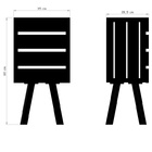 Mesa De Cabeceira Quadrado Em Pinus Natural 60 X 35 X 28,5 Cm