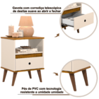 Mesa de Cabeceira Quarto Apoio Lateral Cama Box Casal Estilo