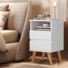 Mesa de Cabeceira Quarto Apoio Lateral Cama Box Casal Estilo