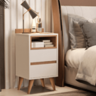 Mesa de Cabeceira Quarto Apoio Lateral Cama Box Casal Estilo