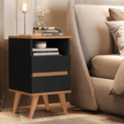 Mesa de Cabeceira Quarto Apoio Lateral Cama Box Casal Estilo