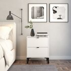 Mesa De Cabeceira Queens 2 Gavetas Branco