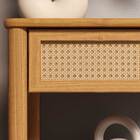 Mesa De Cabeceira Rattan 1 Gaveta 1 Nicho Madeira Freijó Cefi