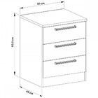 Mesa De Cabeceira Requinte 3 Gavetas 100% Mdf Branco Line - M