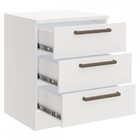 Mesa De Cabeceira Requinte 3 Gavetas 100% Mdf Branco Line - M