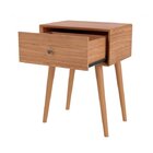 Mesa De Cabeceira Retrô 1 Gaveta 100% Mdf   Freijó/madeirado