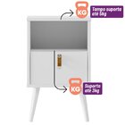 Mesa De Cabeceira Retrô 1 Gaveta Búzios Linea Brasil