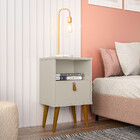 Mesa De Cabeceira Retrô 1 Gaveta Búzios Linea Brasil