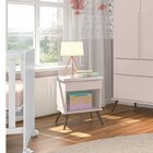 Mesa De Cabeceira Retrô 1 Gaveta E Nicho Melinda Rosa Rosa