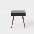 Mesa De Cabeceira Retrô 1 Gaveta Multimóveis Cr35065 Preto