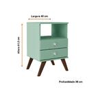 Mesa De Cabeceira Retrô 2 Gavetas