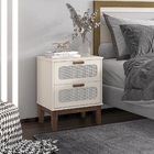 Mesa De Cabeceira Retro 2 Gavetas - Santorini 45 Off White