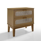 Mesa De Cabeceira Retro 2 Gavetas Tendencia Na Europa - Santo