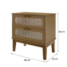 Mesa De Cabeceira Retro 2 Gavetas Tendencia Na Europa - Santo