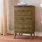 Mesa De Cabeceira Retrô 2 Gavetas Vegas Amendoa Rede Móveis