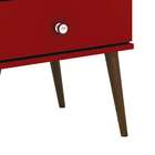 Mesa De Cabeceira Retro 2 Gavetas - Vermelho - Movelbento