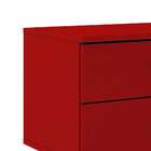 Mesa De Cabeceira Retro 2 Gavetas - Vermelho - Movelbento