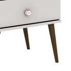 Mesa de Cabeceira Retrô 3032 2 Gavetas - Movelbento - Branco