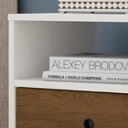 Mesa de Cabeceira Retrô  Domus - Branco / Malbec - Rpm Móveis