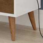 Mesa de Cabeceira Retrô  Domus - Branco / Malbec - Rpm Móveis