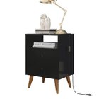 Mesa de Cabeceira Retrô  Domus - Preto - Rpm Móveis