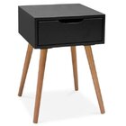 Mesa De Cabeceira Retrô  Preto