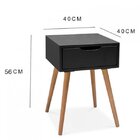 Mesa De Cabeceira Retrô  Preto