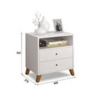 Mesa De Cabeceira Retro Branco Escocia