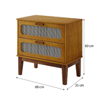 Mesa De Cabeceira Retrô Classico Moderno Vintage Santorini 60