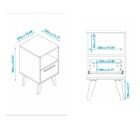 Mesa De Cabeceira Retrô Com Nicho 1 Gaveta Multimóveis Cr3504