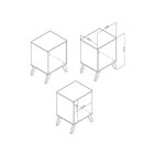 Mesa De Cabeceira Retrô Com Nicho Rt3013   Branco