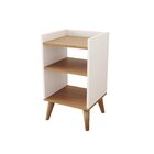 Mesa De Cabeceira Retrô Com Pés Palito Em Madeira Maciça Prat