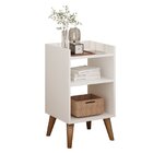 Mesa De Cabeceira Retrô Com Pés Palito Em Madeira Maciça Prat