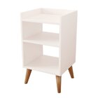 Mesa De Cabeceira Retrô Com Pés Palito Em Madeira Maciça Prat