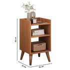 Mesa De Cabeceira Retrô Com Pés Palito Em Madeira Maciça Prat