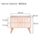 Mesa De Cabeceira Retrô Com Portas Bréscia Carvalho