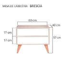 Mesa De Cabeceira Retrô Com Portas Bréscia Carvalho E Branco