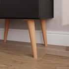 Mesa De Cabeceira Retrô Com Prateleira E Gaveta Nina - Preto