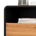 Mesa De Cabeceira Retrô Compacta 1 Gaveta 1 Nicho Channel - P