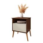 Mesa De Cabeceira Retro Liverpool Nogal Off White