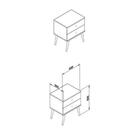 Mesa De Cabeceira Retrô Movelbento Branco Rt 3032 Pés Palito