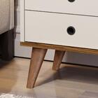 Mesa De Cabeceira Retrô Pés Palito - "drika" Cor - Off White