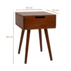 Mesa De Cabeceira Retrô Pés Palito Memphis Castanho