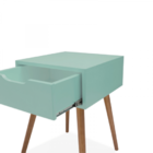 Mesa De Cabeceira Retrô Pés Palito Memphis Laqueado Verde